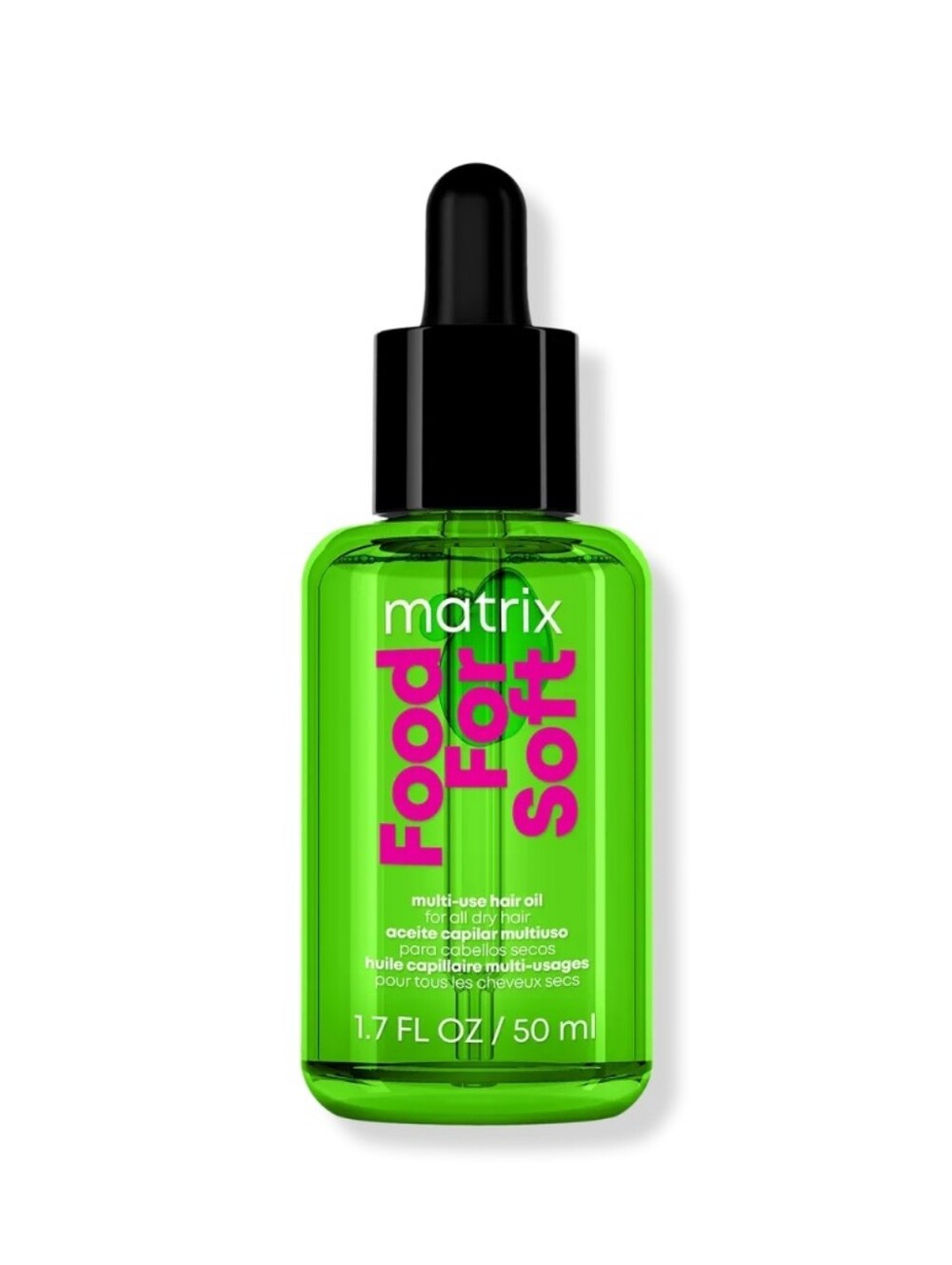 MATRIX FOOD FOR SOFT MULTI-USE HAIR OIL WITH DROPPER.